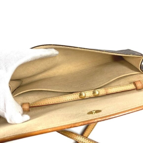 LOUIS VUITTON M51852 Monogram Pochette Twin GM 2WAY Bag Shoulder Bag Bro - Picture 7 of 16